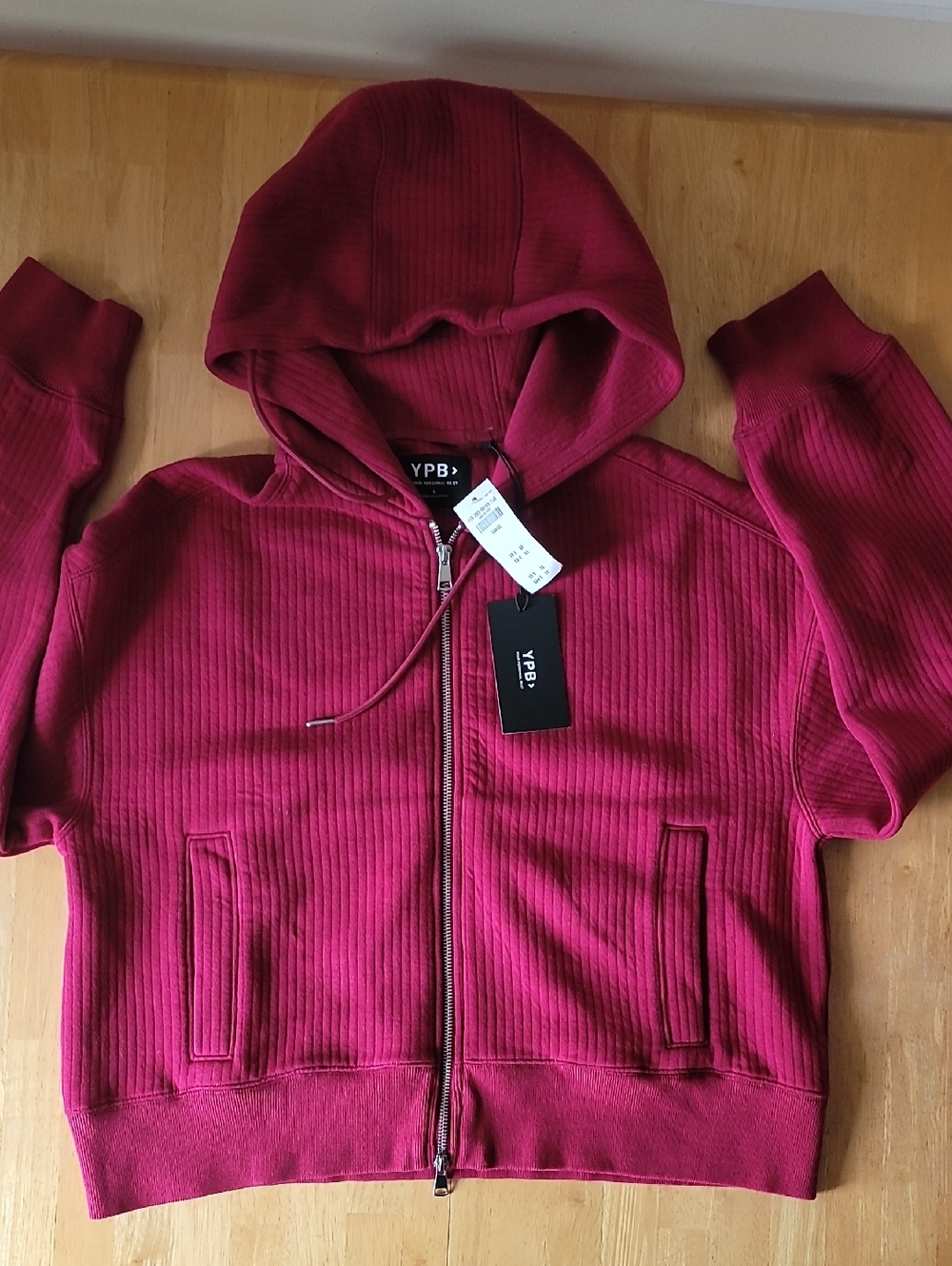 Abercrombie & Fitch YPB Active Ribbed Full-Zip Hoodie